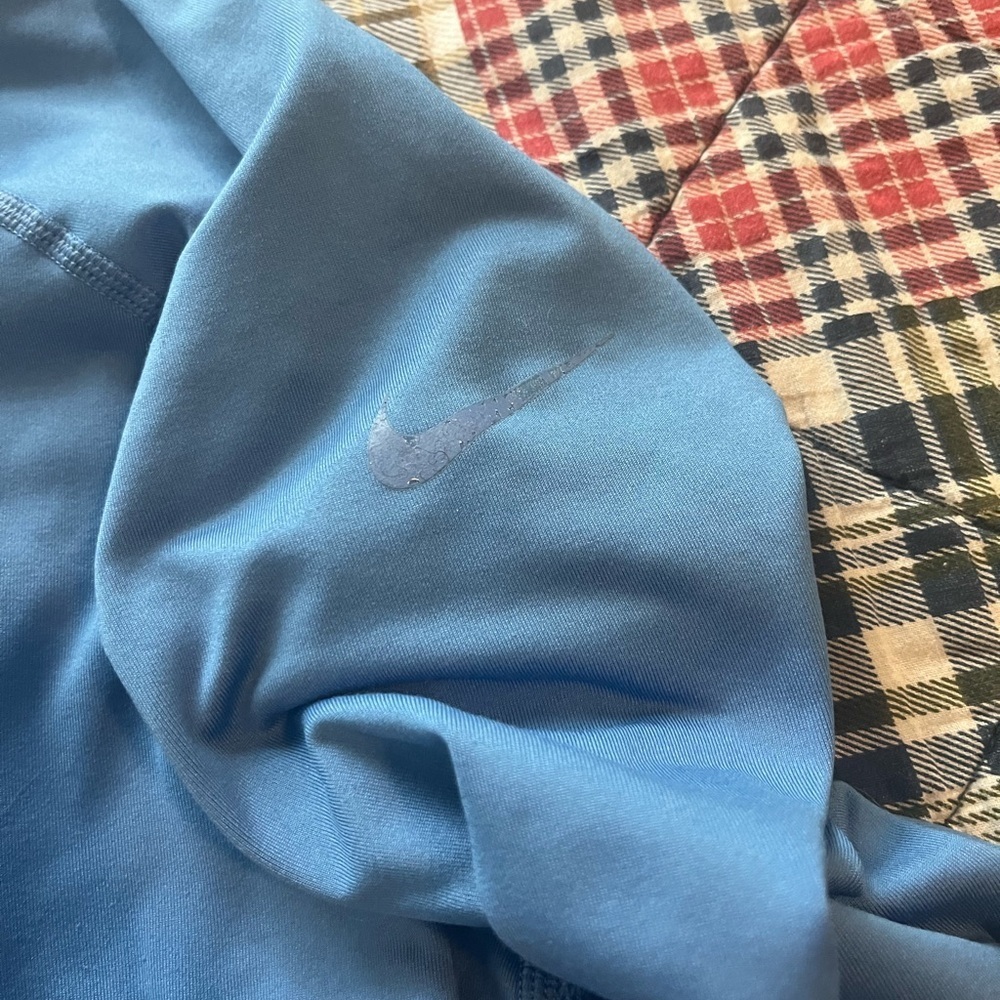Nike Pro Steel Blue Zip Pullover - Picture 4 of 9